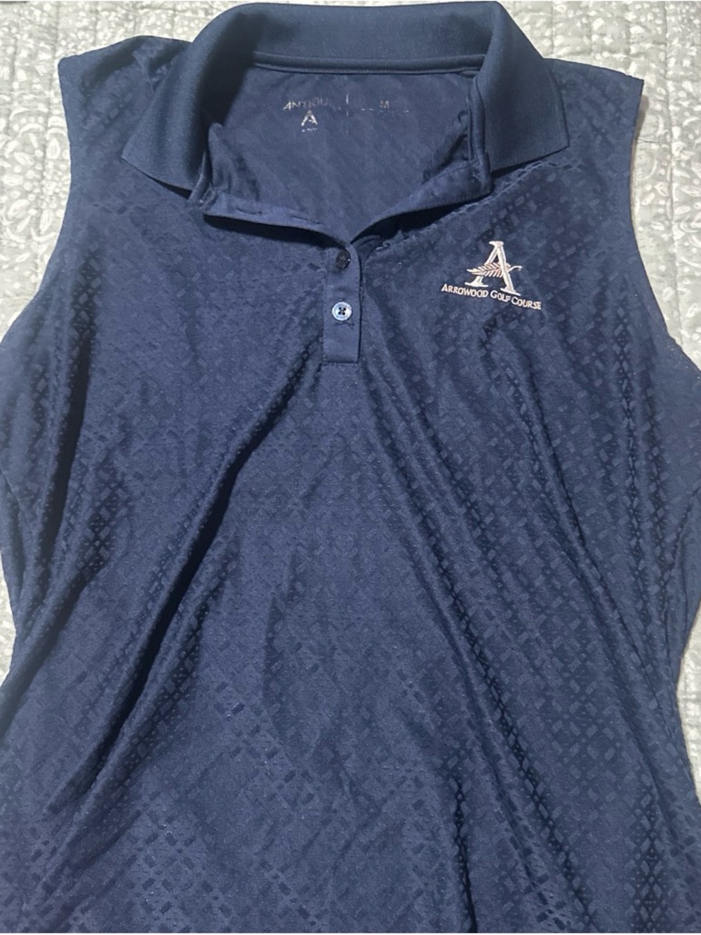 Antigua Navy Sleeveless Polo Tank with Arrowood Golf Course Logo